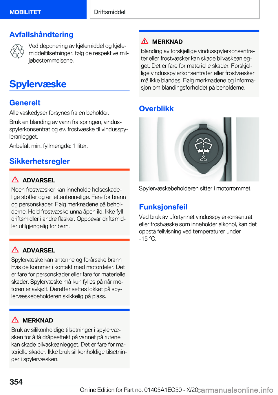 BMW 8 SERIES GRAN COUPE 2021  InstruksjonsbØker (in Norwegian) �A�v�f�a�l�l�s�h�å�n�d�t�e�r�i�n�g�V�e�d��d�e�p�o�n�e�r�i�n�g��a�v��k�j�