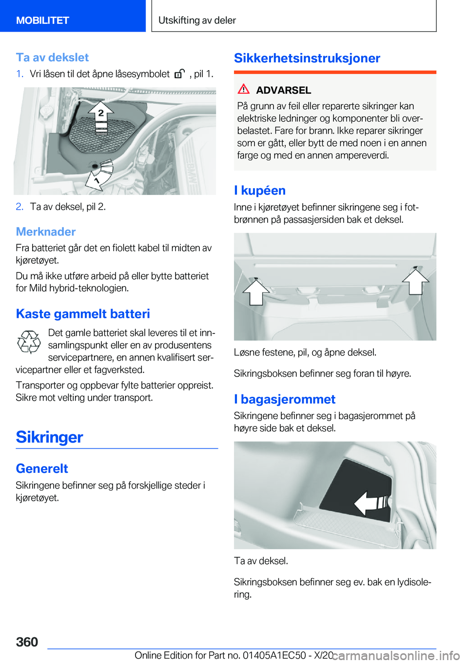 BMW 8 SERIES GRAN COUPE 2021  InstruksjonsbØker (in Norwegian) �T�a��a�v��d�e�k�s�l�e�t�1�.�V�r�i��l�å�s�e�n��t�i�l��d�e�t��å�p�n�e��l�å�s�e�s�y�m�b�o�l�e�t�����,��p�i�l��1�.�2�.�T�a��a�v��d�e�k�s�e�l�,��p�i�l��2�.
�M�e�r�k�n�a�d�e�r�F�r�a��b