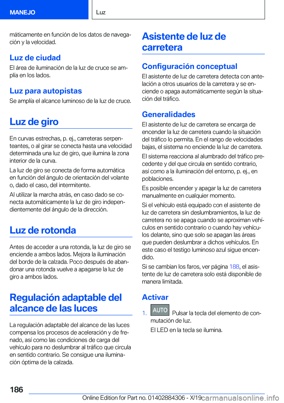 BMW 8 SERIES GRAN COUPE 2020  Manuales de Empleo (in Spanish) �m�