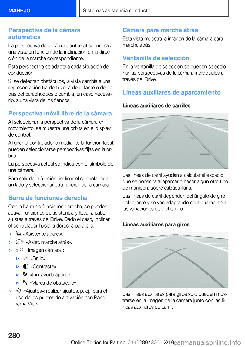 BMW 8 SERIES GRAN COUPE 2020  Manuales de Empleo (in Spanish) �P�e�r�s�p�e�c�t�i�v�a��d�e��l�a��c�
