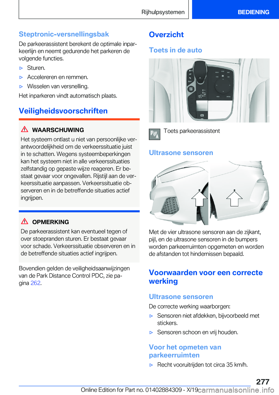 BMW 8 SERIES GRAN COUPE 2020  Instructieboekjes (in Dutch) �S�t�e�p�t�r�o�n�i�c�-�v�e�r�s�n�e�l�l�i�n�g�s�b�a�k�D�e��p�a�r�k�e�e�r�a�s�s�i�s�t�e�n�t��b�e�r�e�k�e�n�t��d�e��o�p�t�i�m�a�l�e��i�n�p�a�rj
�k�e�e�r�l�i�j�n��e�n��n�e�e�m�t��g�e�d�u�r�e�n�d�