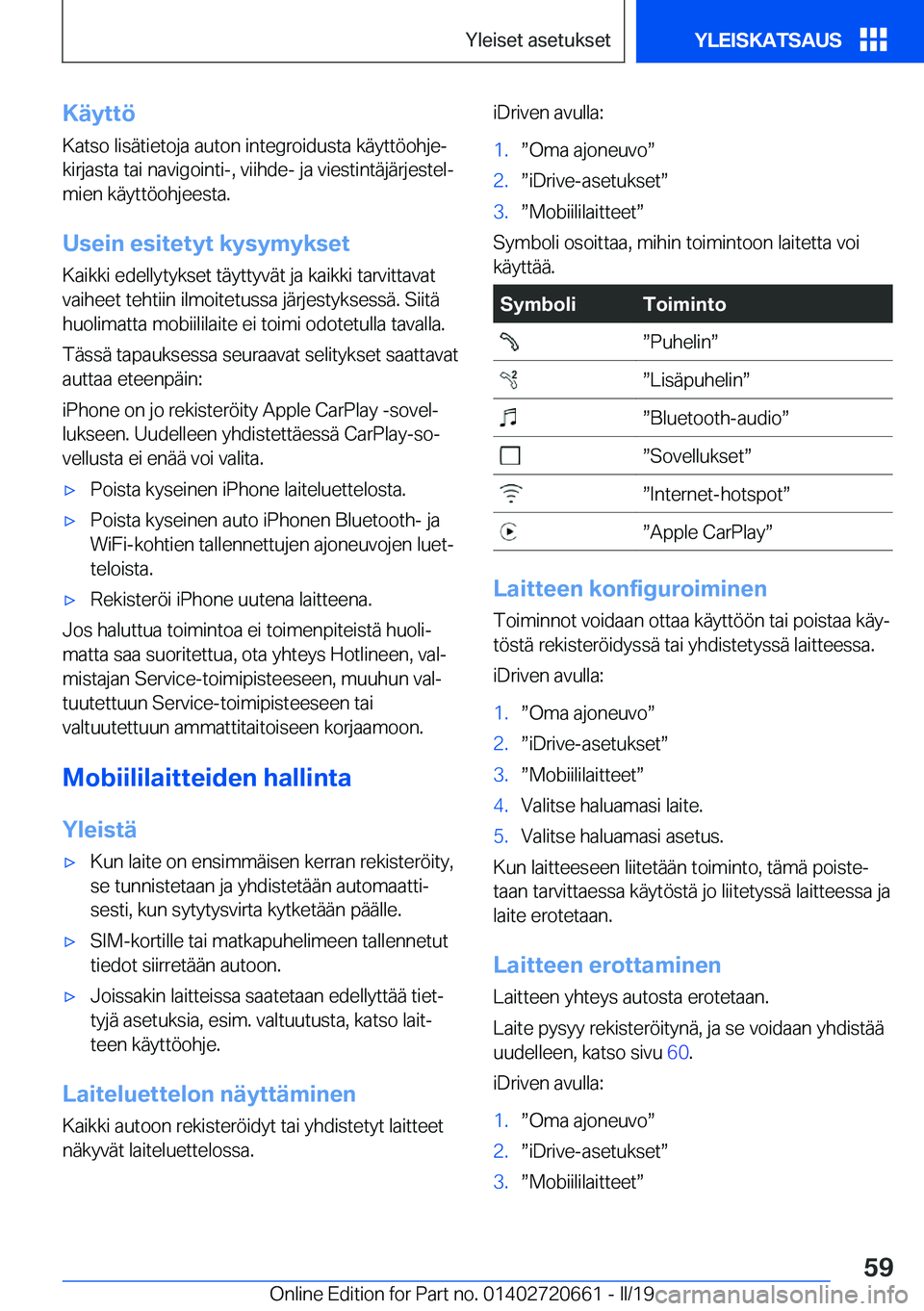 BMW M2 2020  Omistajan Käsikirja (in Finnish) �K�