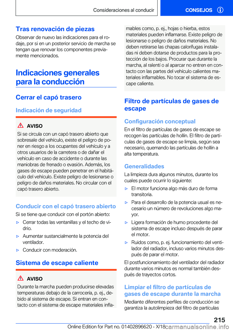 BMW M2 2019  Manuales de Empleo (in Spanish) �T�r�a�s��r�e�n�o�v�a�c�i�
