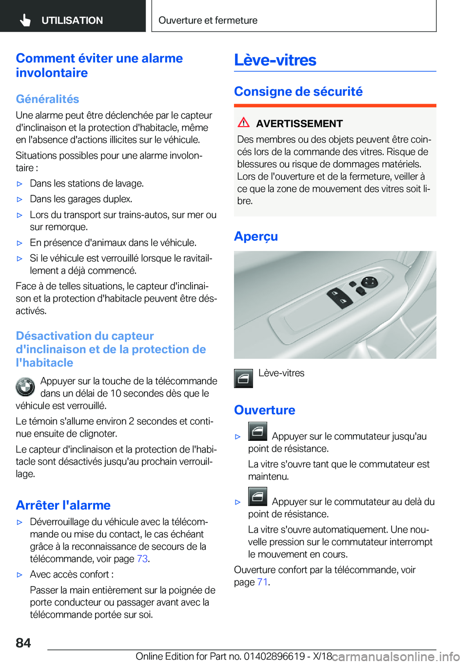 BMW M2 2019  Notices Demploi (in French) �C�o�m�m�e�n�t��é�v�i�t�e�r��u�n�e��a�l�a�r�m�e
�i�n�v�o�l�o�n�t�a�i�r�e
�G�é�n�é�r�a�l�i�t�é�s �U�n�e��a�l�a�r�m�e��p�e�u�t��ê�t�r�e��d�é�c�l�e�n�c�h�é�e��p�a�r��l�e��c�a�p�t�e�u�r
�