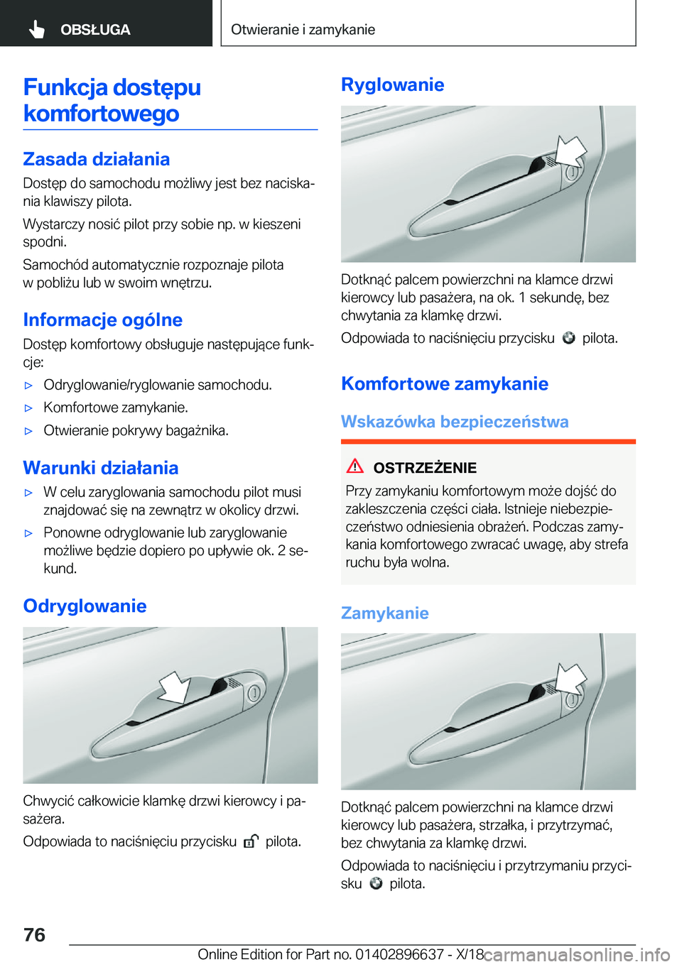 BMW M2 2019  Instrukcja obsługi (in Polish) �F�u�n�k�c�j�a��d�o�s�t�