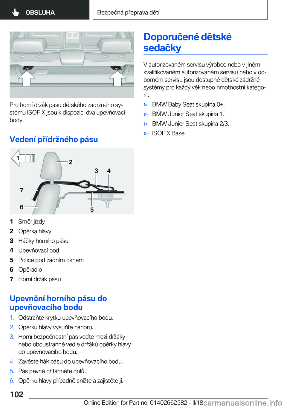 BMW M2 2018  Návod na použití (in Czech) �P�r�o� �h�o�r�n�