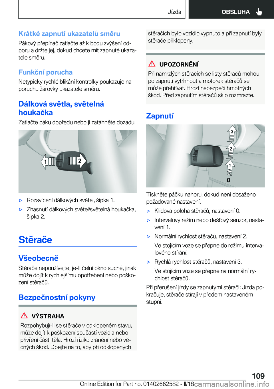 BMW M2 2018  Návod na použití (in Czech) �K�r�