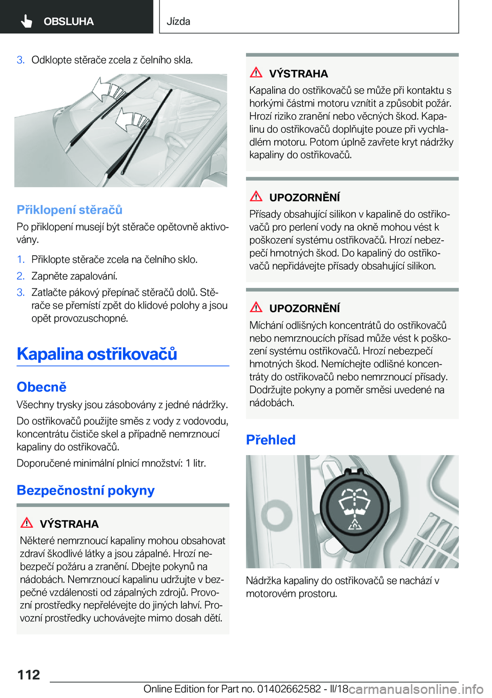 BMW M2 2018  Návod na použití (in Czech) �3�.�O�d�k�l�o�p�t�e� �s�t�