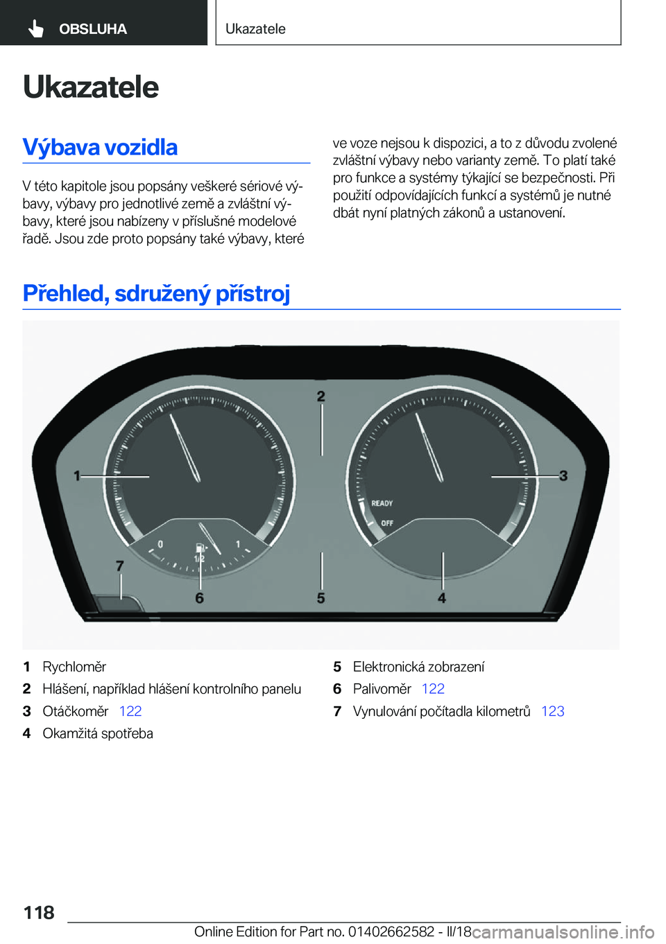 BMW M2 2018  Návod na použití (in Czech) �U�k�a�z�a�t�e�l�e�V�
