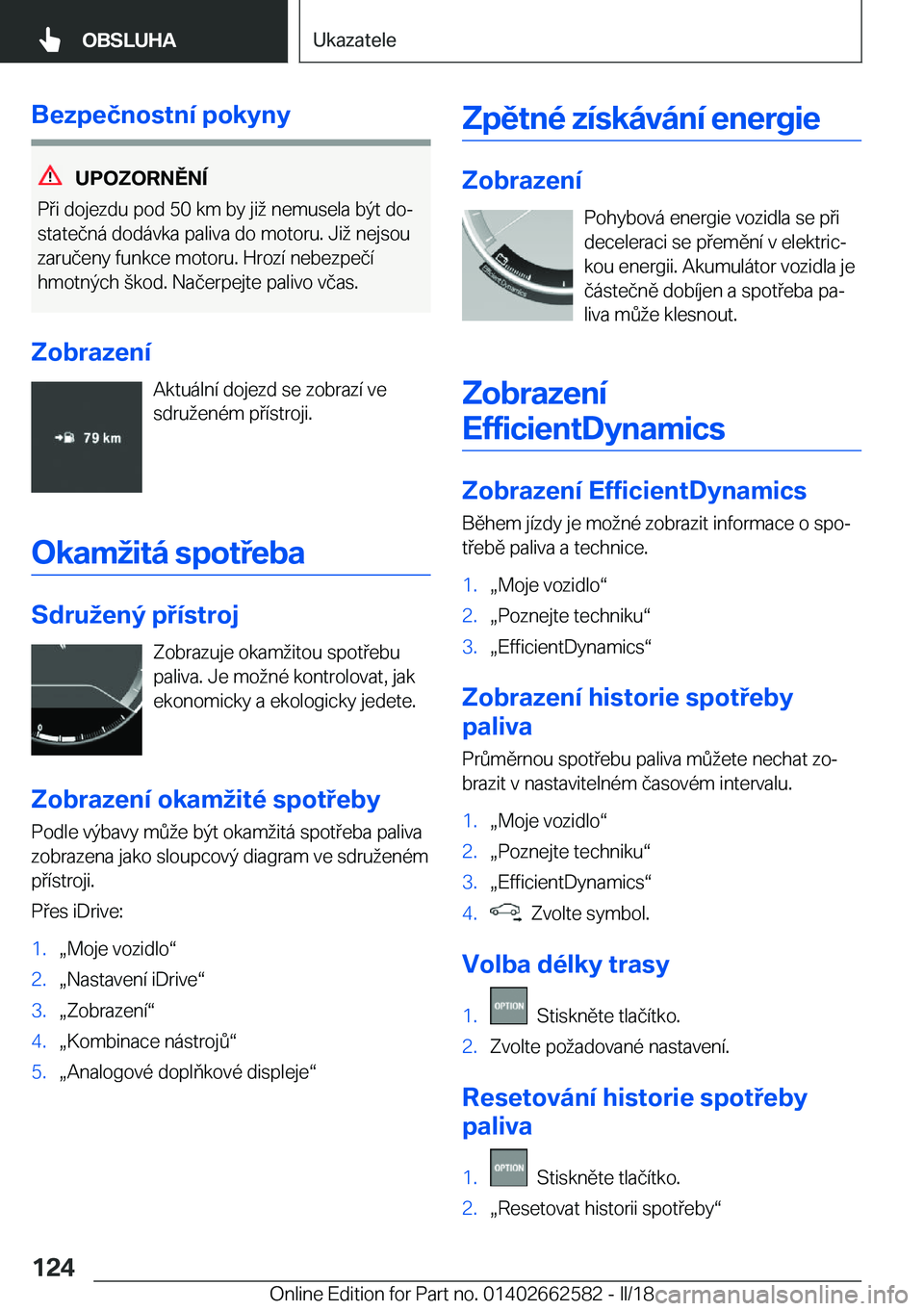 BMW M2 2018  Návod na použití (in Czech) �B�e�z�p�e�č�n�o�s�t�n�