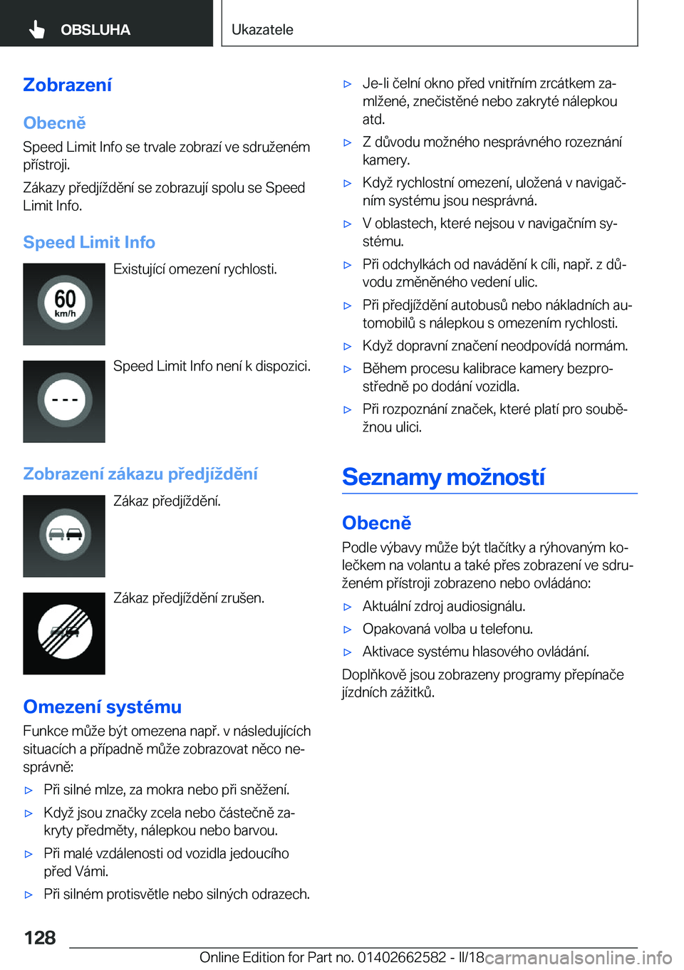 BMW M2 2018  Návod na použití (in Czech) �Z�o�b�r�a�z�e�n�