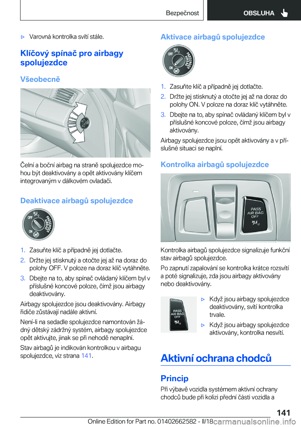 BMW M2 2018  Návod na použití (in Czech) 'x�V�a�r�o�v�n�