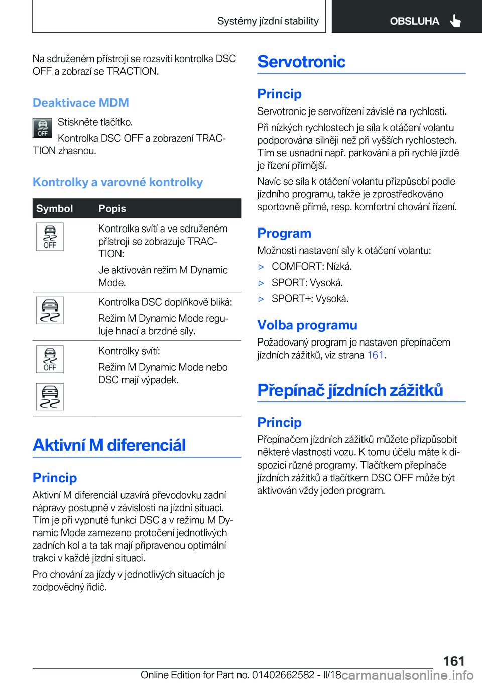 BMW M2 2018  Návod na použití (in Czech) �N�a� �s�d�r�u �e�n�