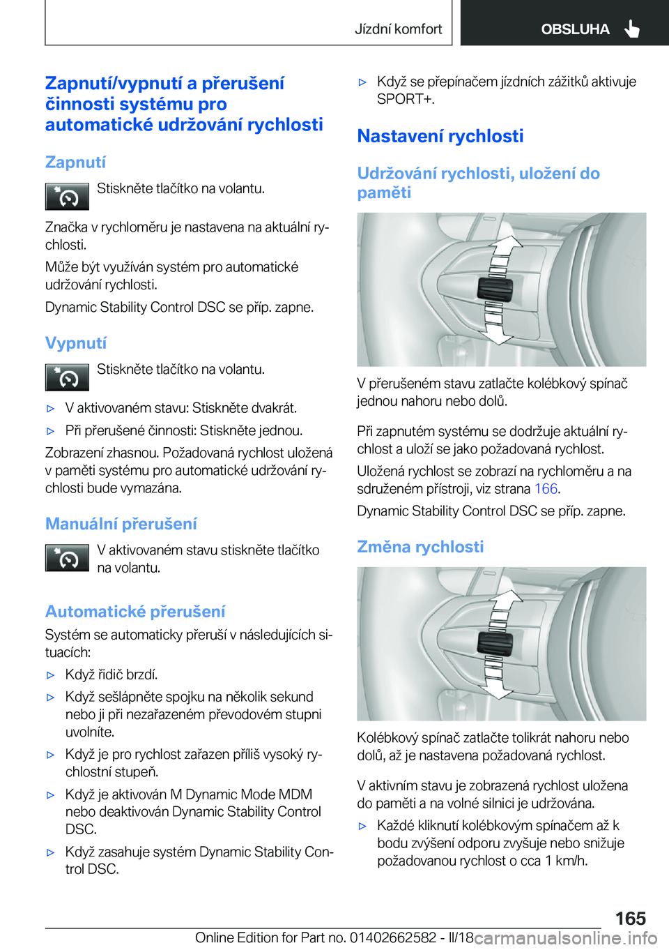 BMW M2 2018  Návod na použití (in Czech) �Z�a�p�n�u�t�