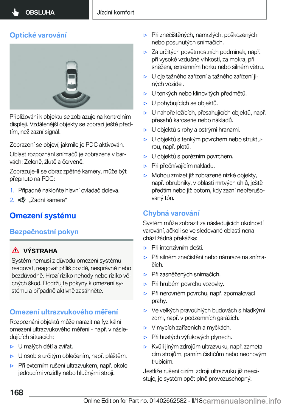 BMW M2 2018  Návod na použití (in Czech) �O�p�t�i�c�k�