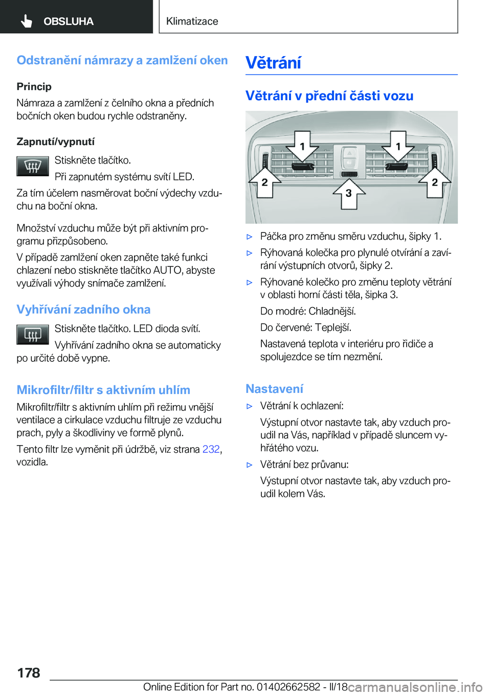 BMW M2 2018  Návod na použití (in Czech) �O�d�s�t�r�a�n�ě�n�