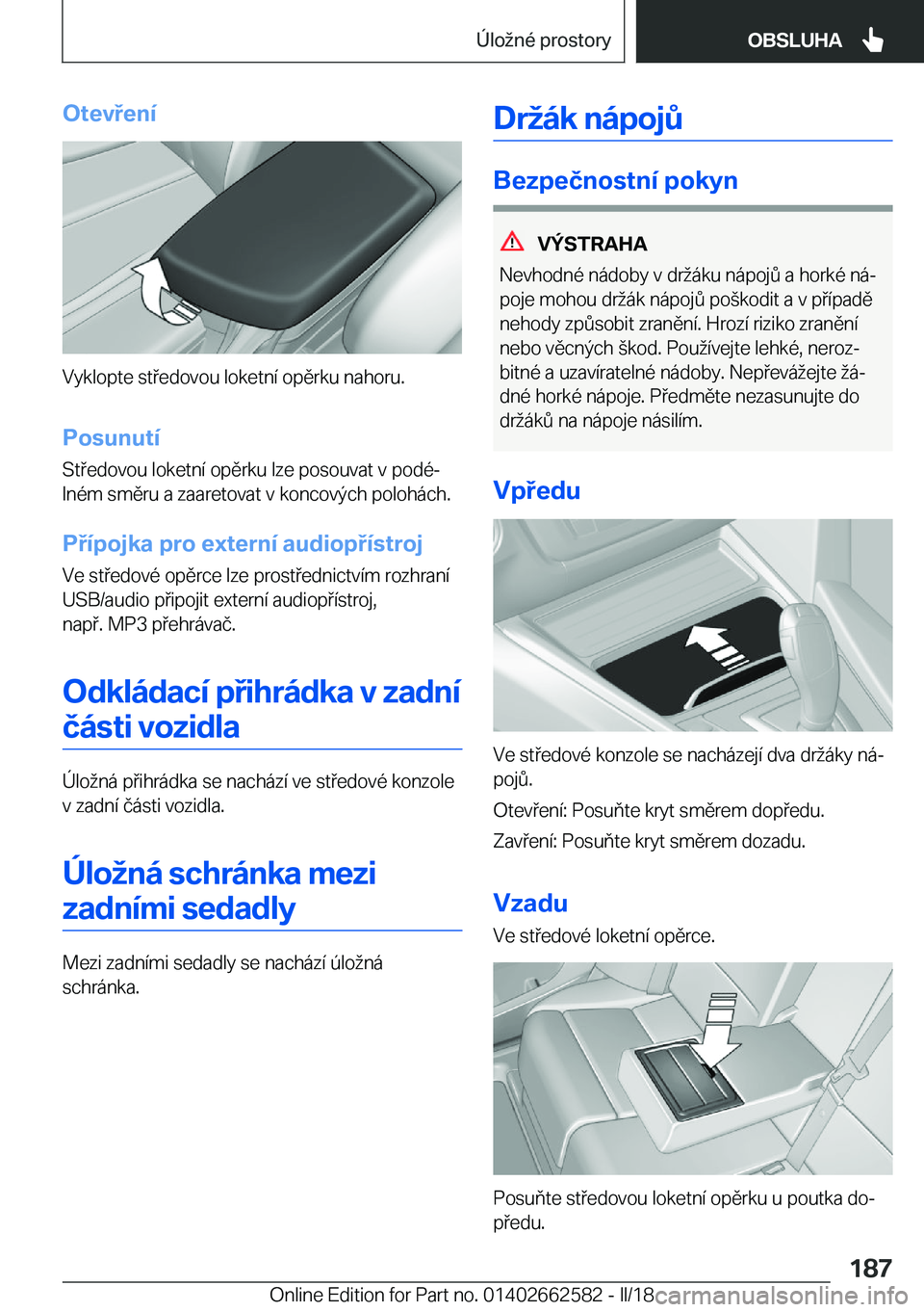 BMW M2 2018  Návod na použití (in Czech) �O�t�e�v�e�n�