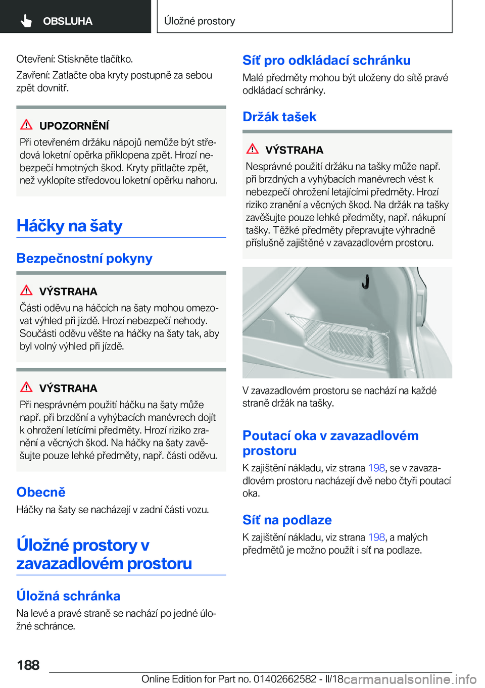 BMW M2 2018  Návod na použití (in Czech) �O�t�e�v �e�n�