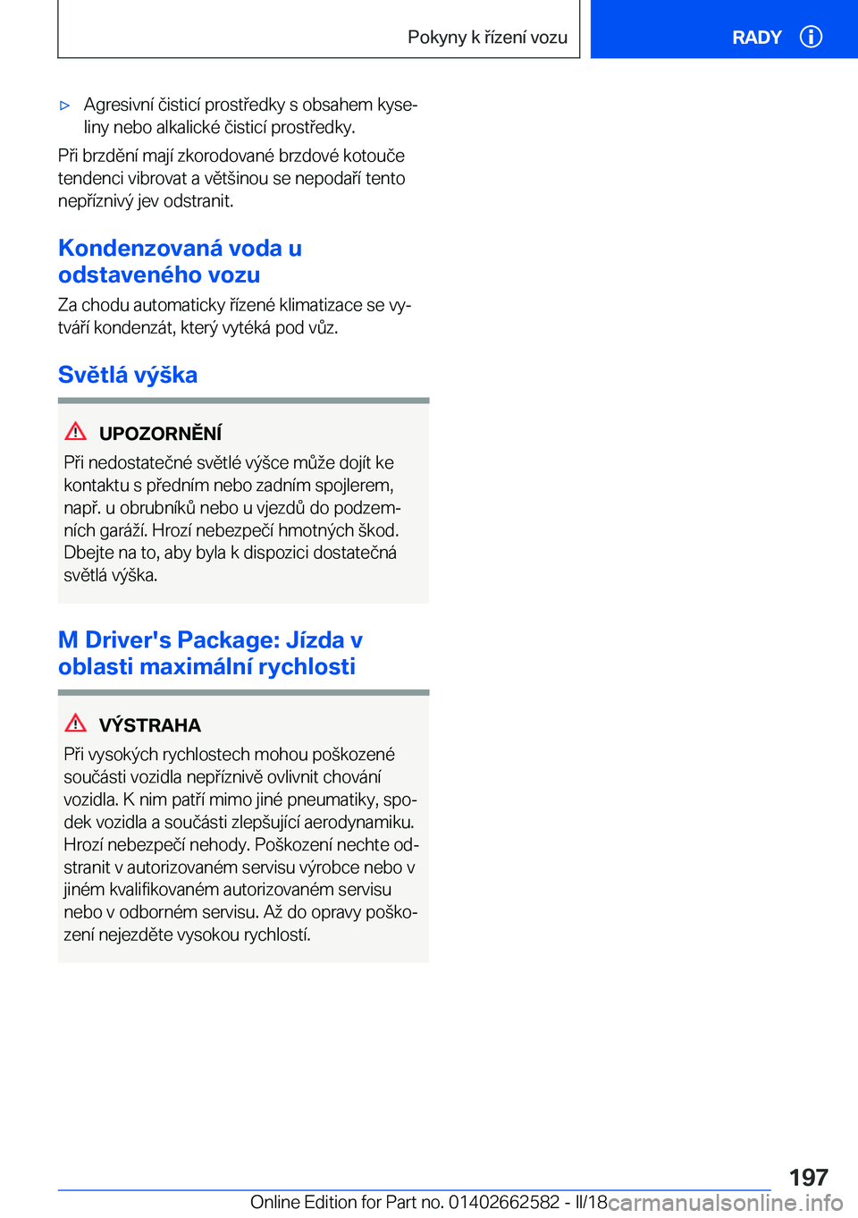 BMW M2 2018  Návod na použití (in Czech) 'x�A�g�r�e�s�i�v�n�