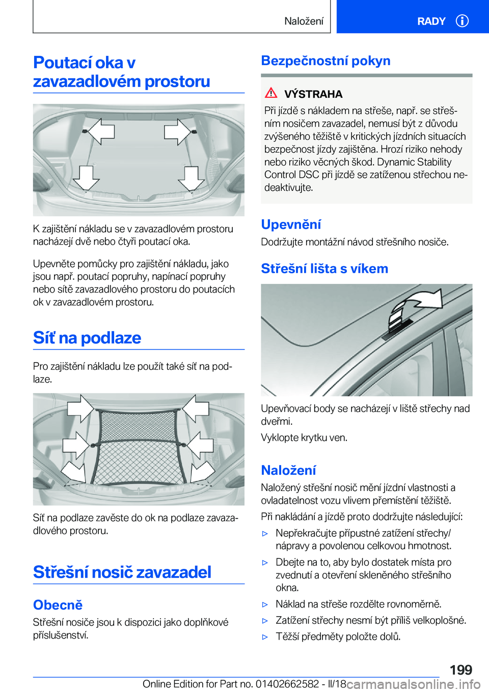 BMW M2 2018  Návod na použití (in Czech) �P�o�u�t�a�c�