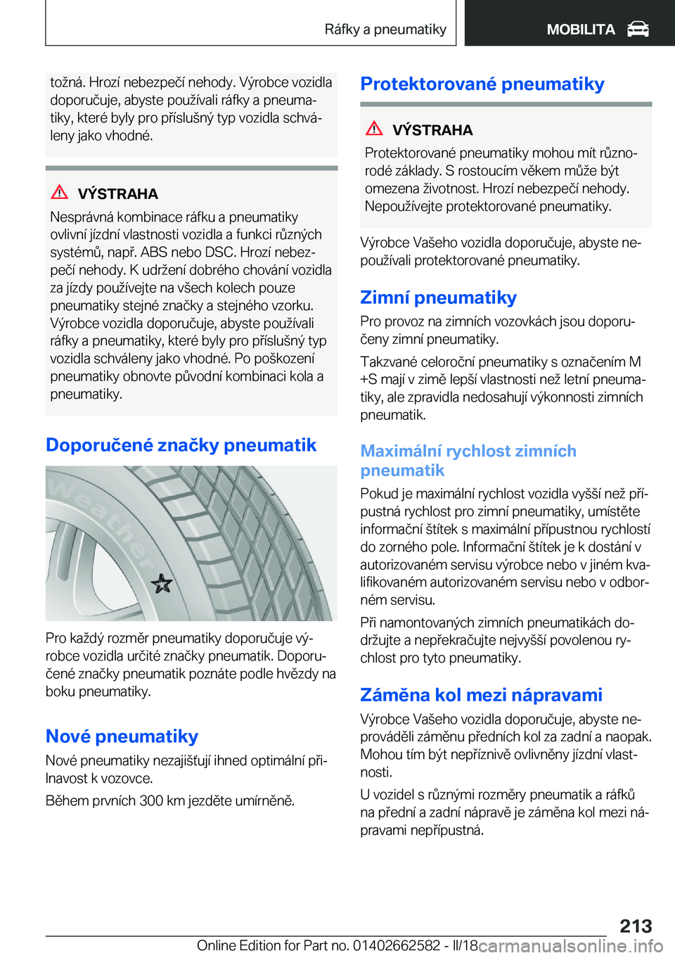 BMW M2 2018  Návod na použití (in Czech) �t�o �n�