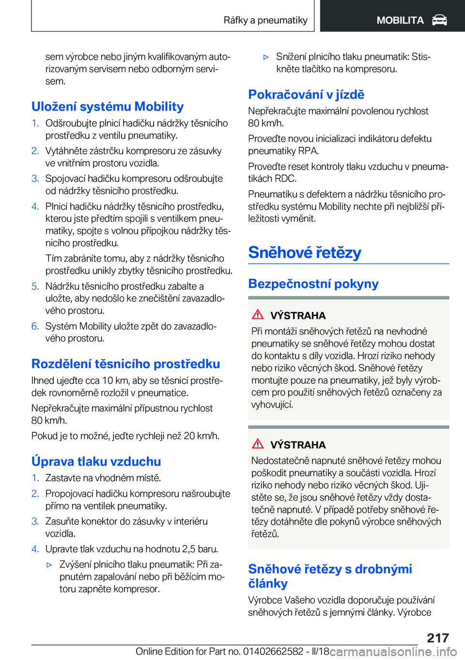 BMW M2 2018  Návod na použití (in Czech) �s�e�m� �v�
