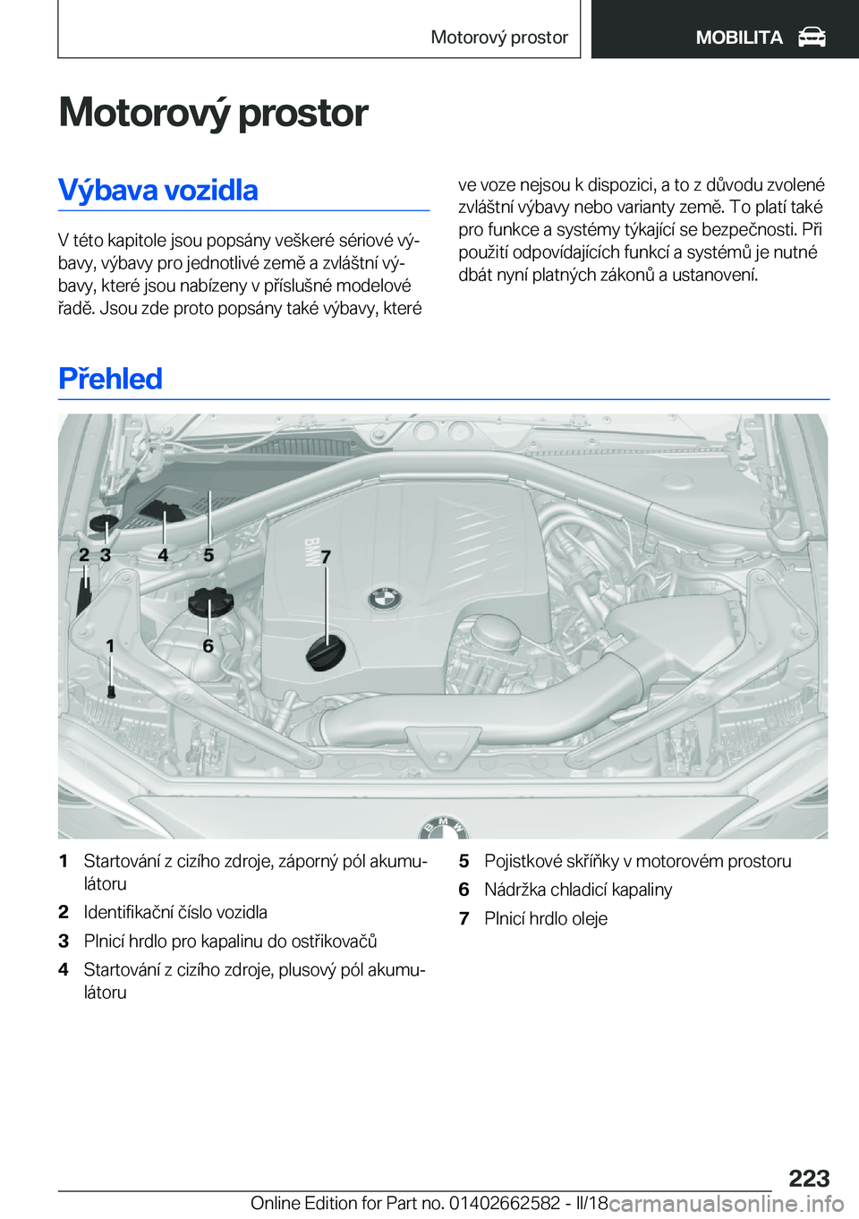 BMW M2 2018  Návod na použití (in Czech) �M�o�t�o�r�o�v�