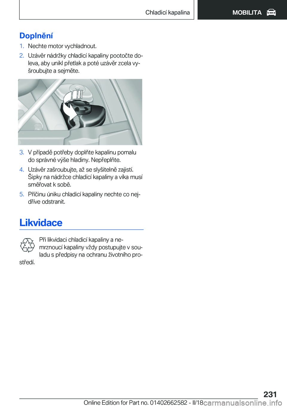 BMW M2 2018  Návod na použití (in Czech) �D�o�p�l�n�ě�n�