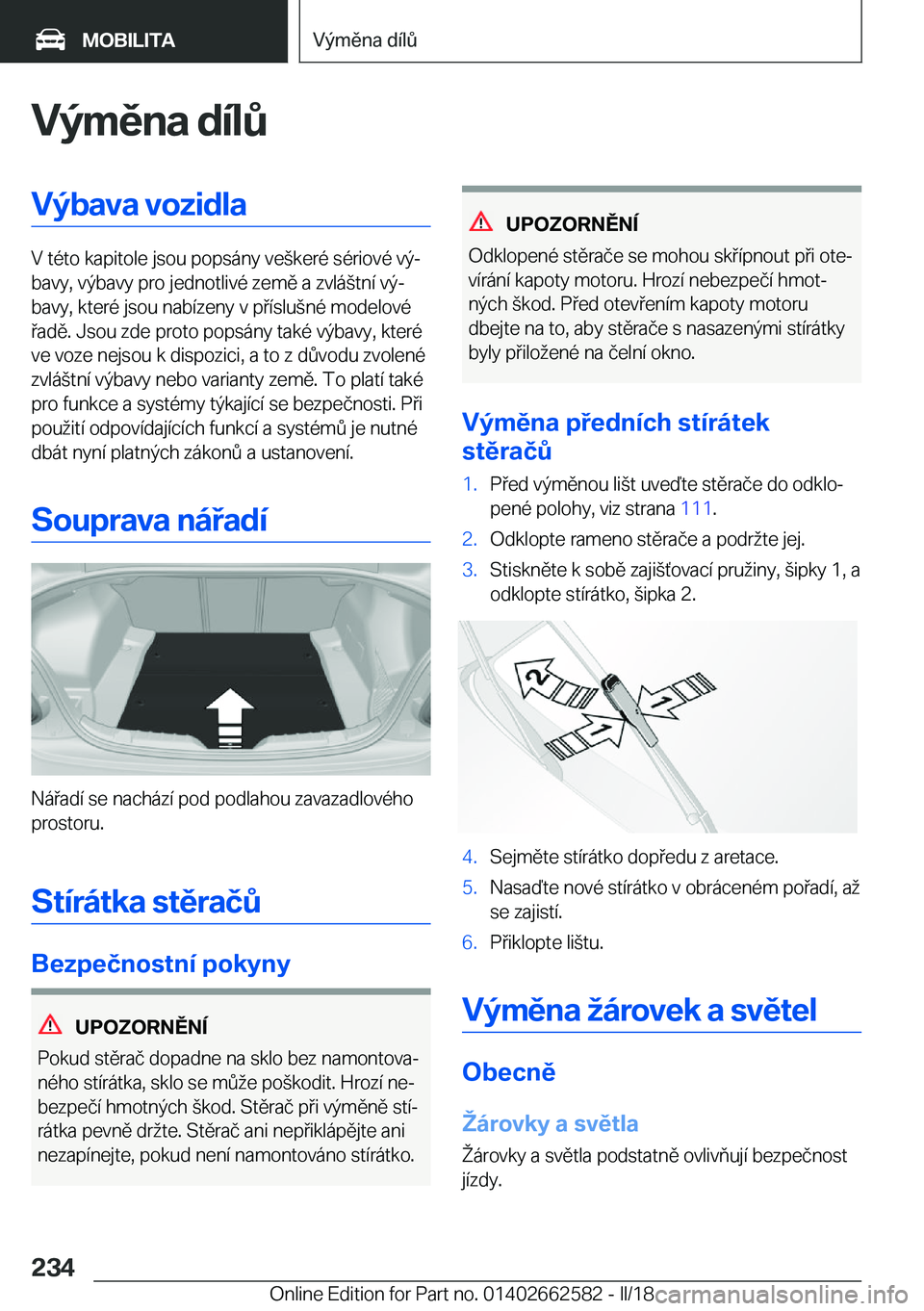 BMW M2 2018  Návod na použití (in Czech) �V�