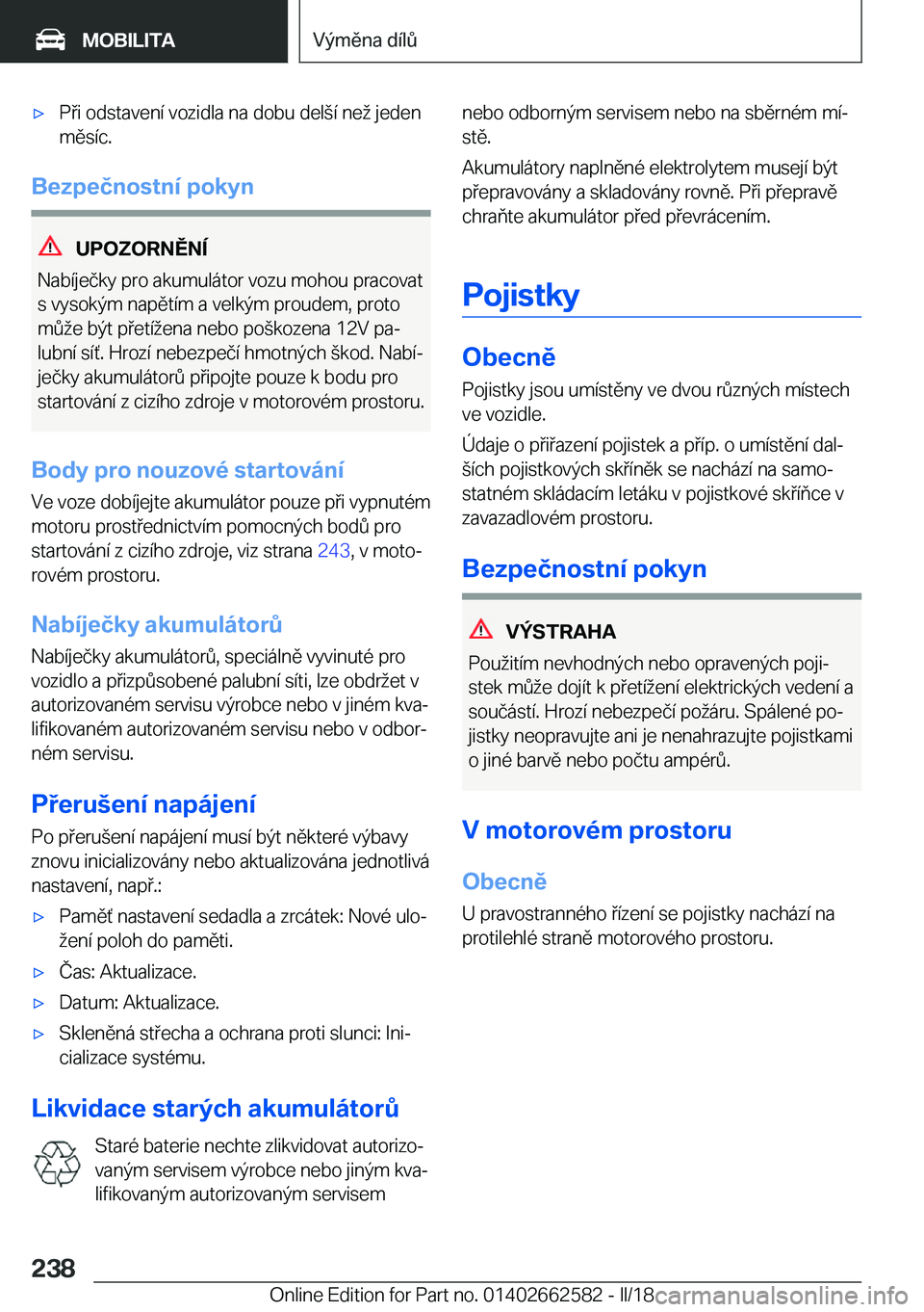 BMW M2 2018  Návod na použití (in Czech) 'x�P �i� �o�d�s�t�a�v�e�n�