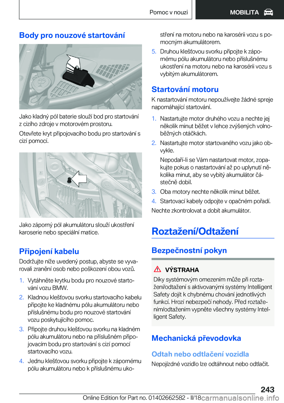 BMW M2 2018  Návod na použití (in Czech) �B�o�d�y��p�r�o��n�o�u�z�o�v�