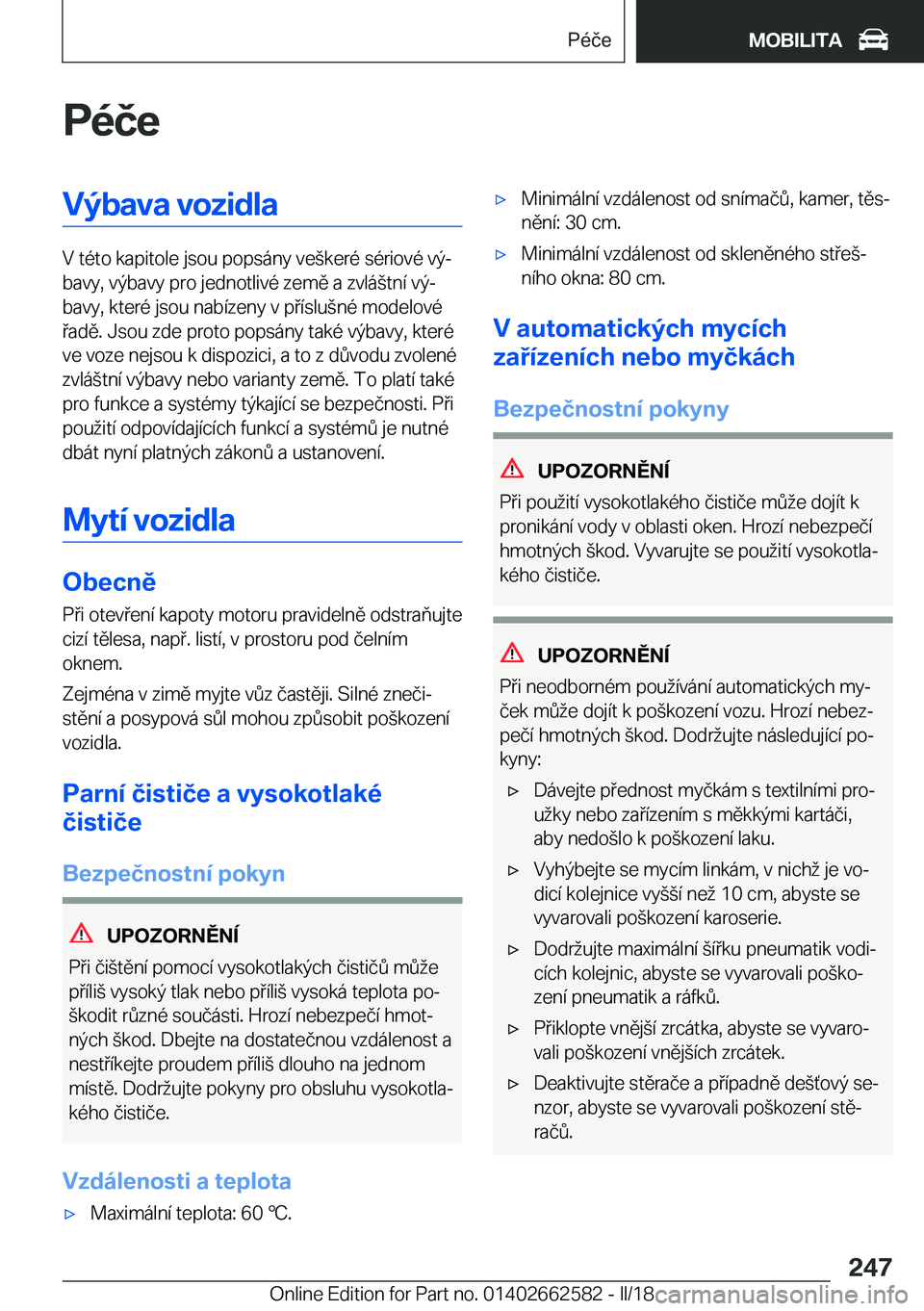 BMW M2 2018  Návod na použití (in Czech) �P�