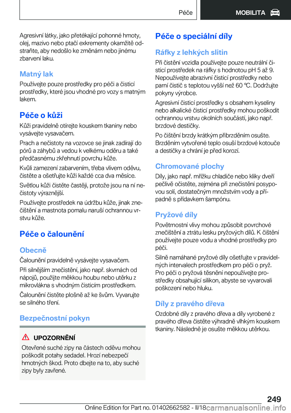 BMW M2 2018  Návod na použití (in Czech) �A�g�r�e�s�i�v�n�