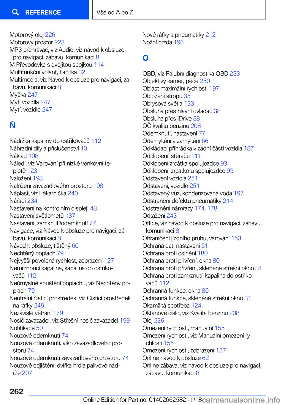 BMW M2 2018  Návod na použití (in Czech) �M�o�t�o�r�o�v�