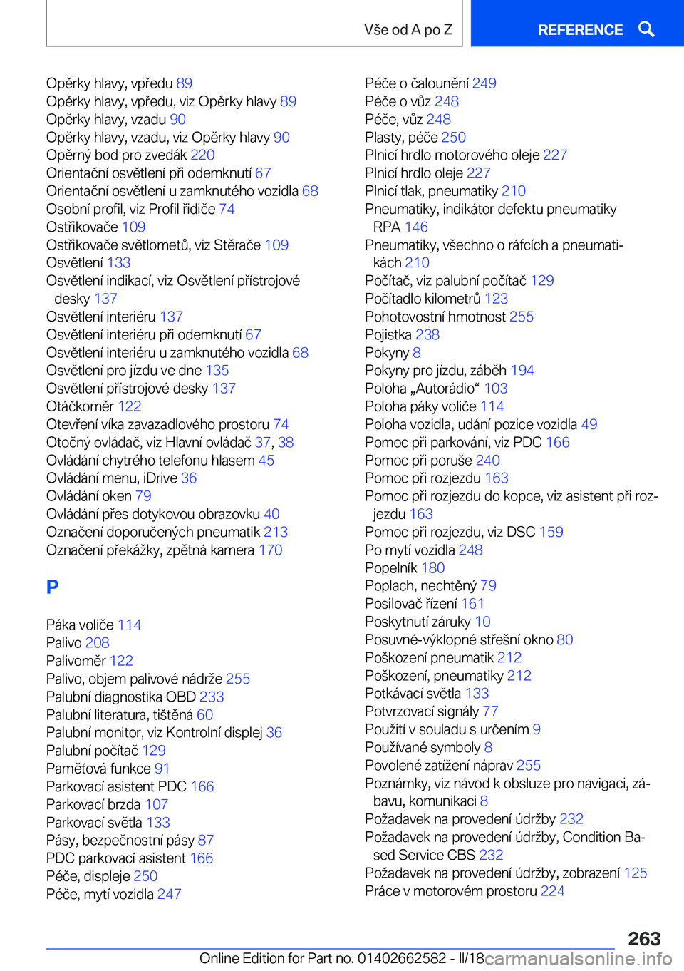 BMW M2 2018  Návod na použití (in Czech) �O�p�