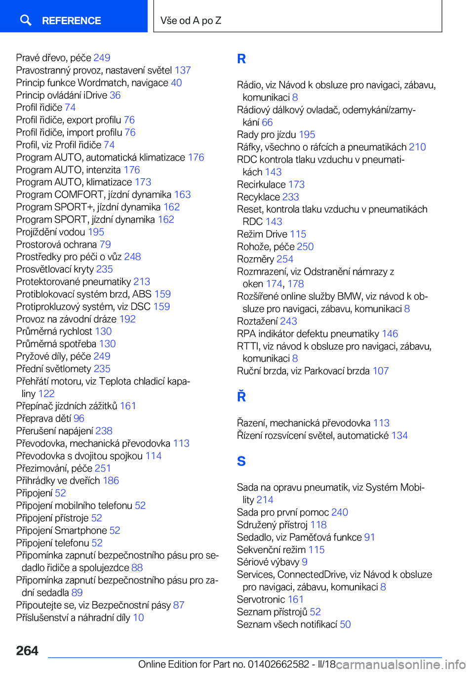 BMW M2 2018  Návod na použití (in Czech) �P�r�a�v�