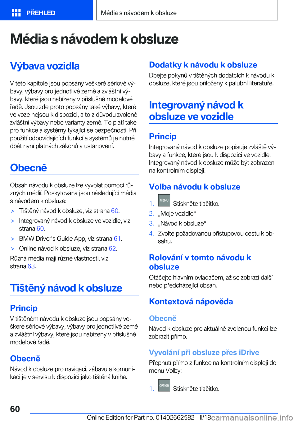 BMW M2 2018  Návod na použití (in Czech) �M�