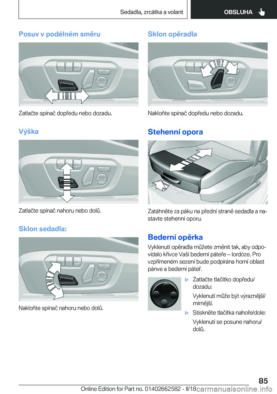 BMW M2 2018  Návod na použití (in Czech) �P�o�s�u�v��v��p�o�d�