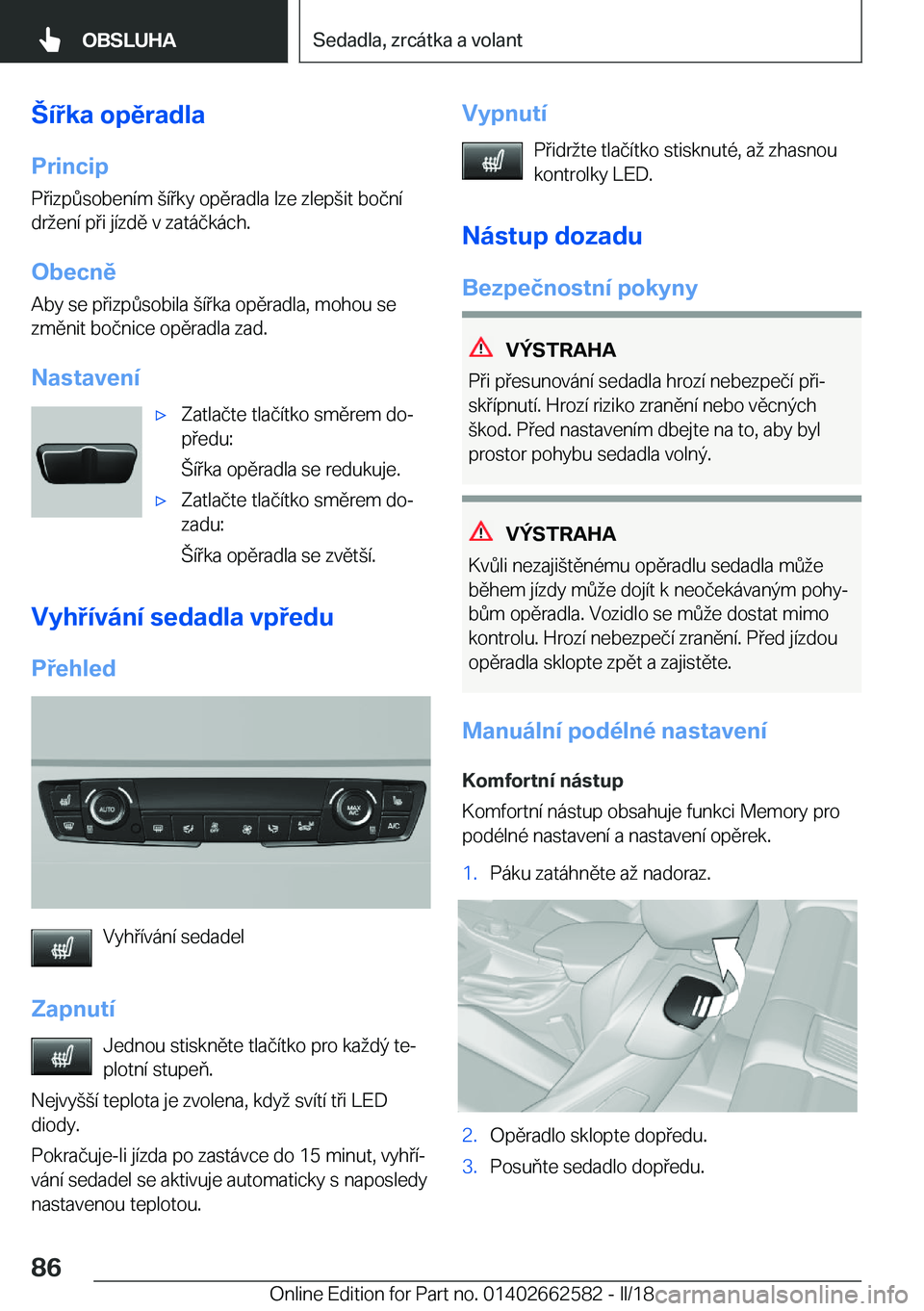 BMW M2 2018  Návod na použití (in Czech) '�