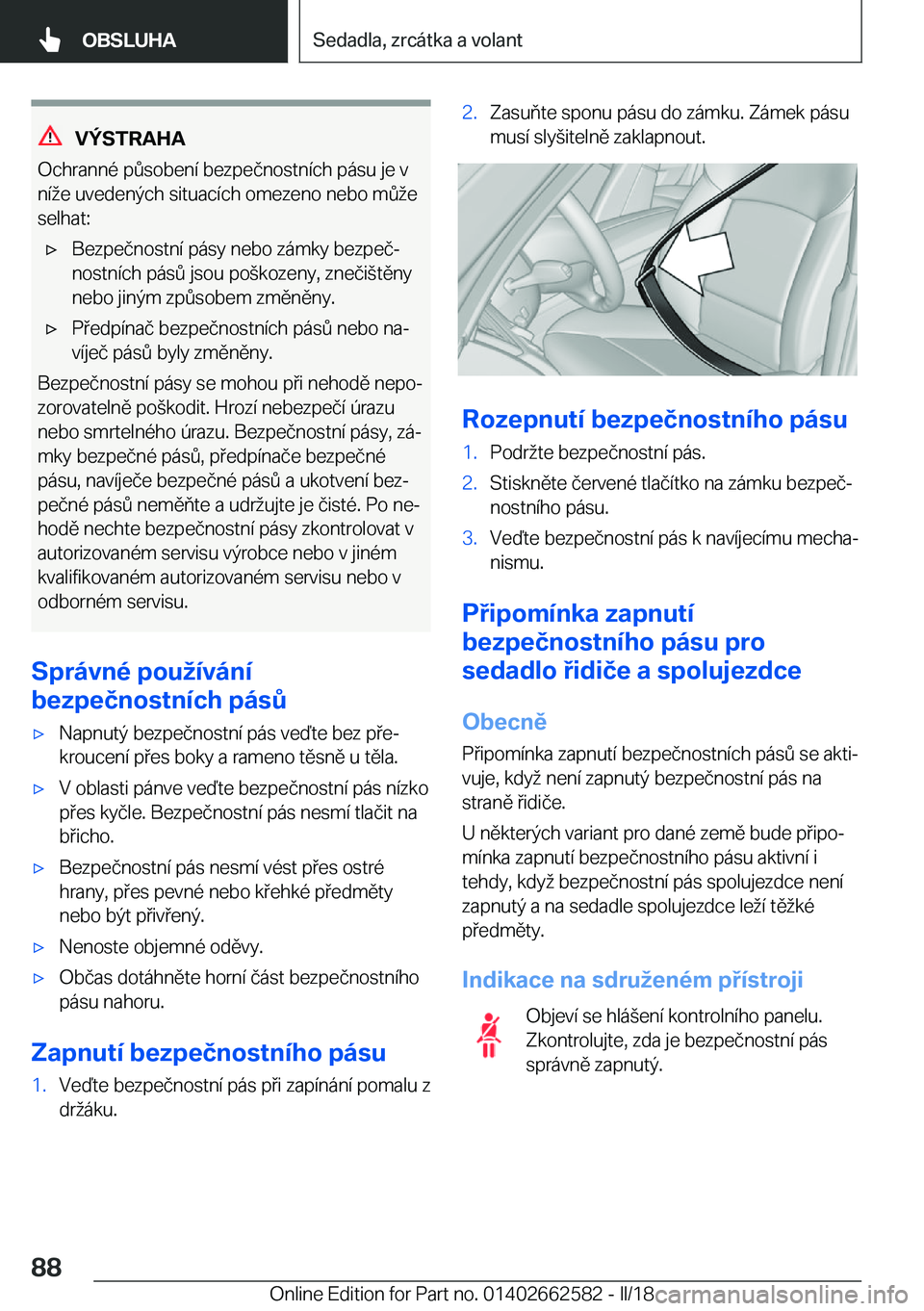 BMW M2 2018  Návod na použití (in Czech) �V�