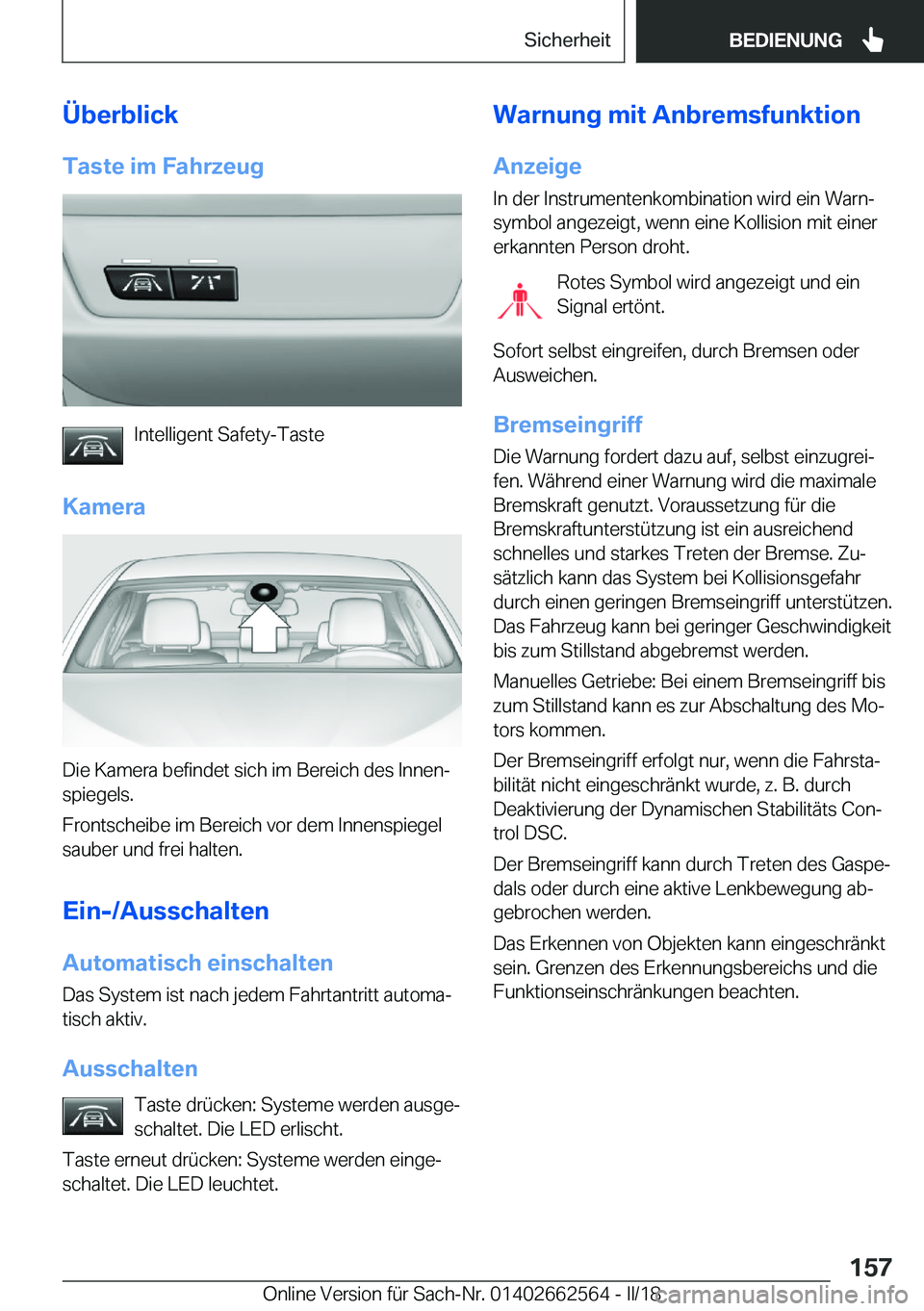 BMW M2 2018  Betriebsanleitungen (in German) �