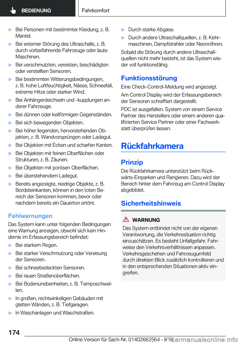 BMW M2 2018  Betriebsanleitungen (in German) 'x�B�e�i� �P�e�r�s�o�n�e�n� �m�i�t� �b�e�s�t�i�m�m�t�e�r� �K�l�e�i�d�u�n�g�,� �z�.� �B�.�M�a�n�t�e�l�.'x�B�e�i� �e�x�t�e�r�n�e�r� �S�t�