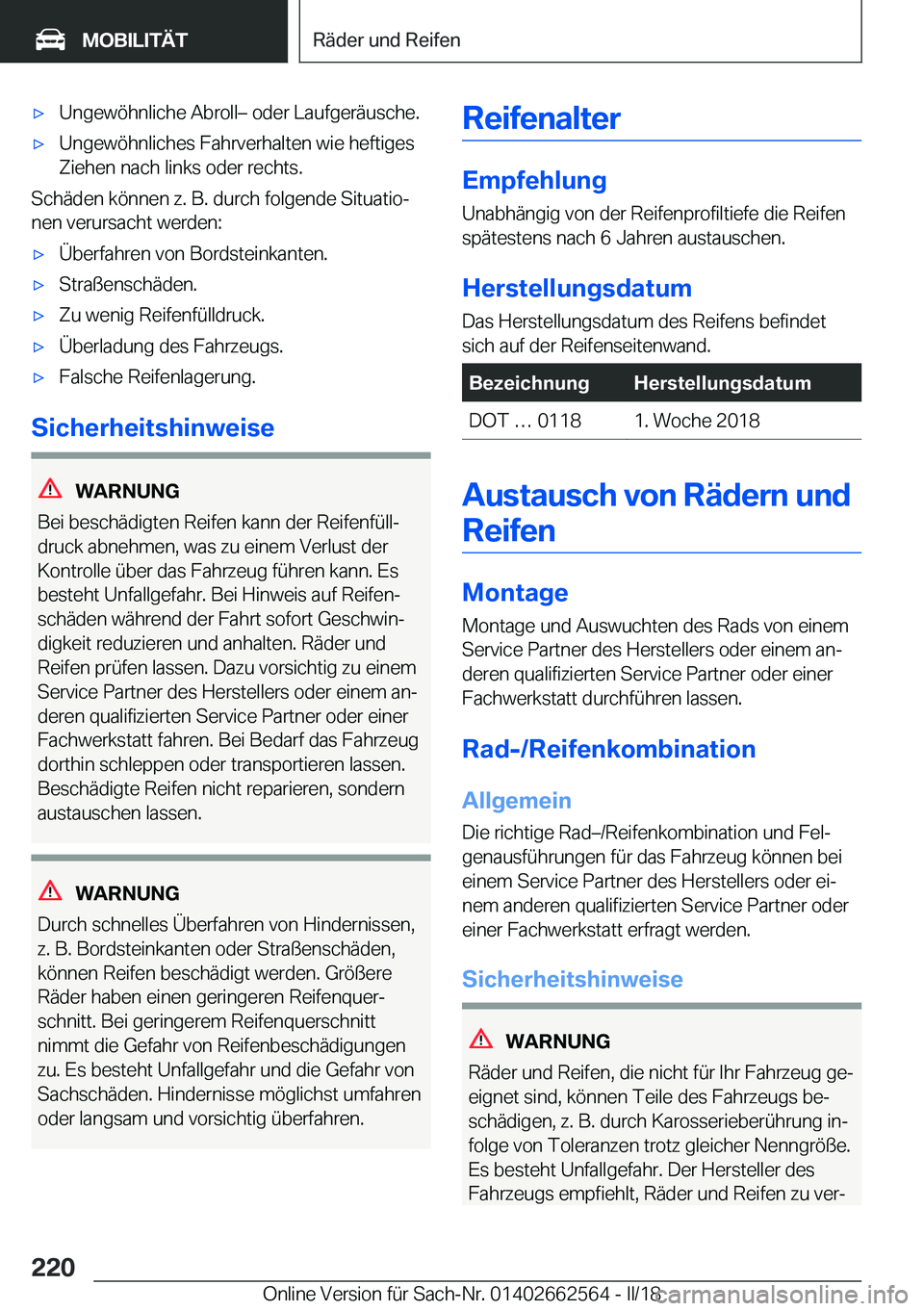 BMW M2 2018  Betriebsanleitungen (in German) 'x�U�n�g�e�w�