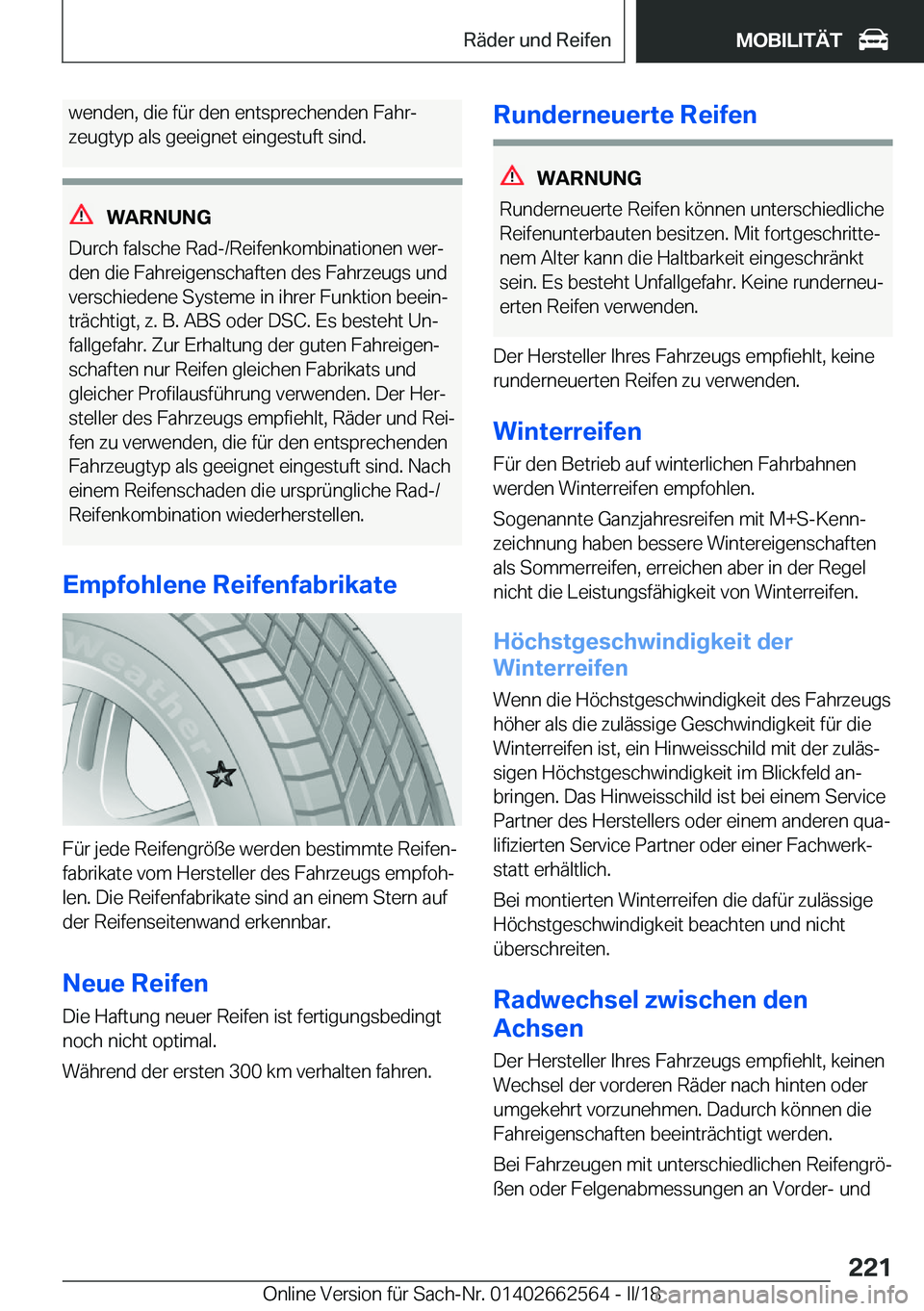 BMW M2 2018  Betriebsanleitungen (in German) �w�e�n�d�e�n�,� �d�i�e� �f�