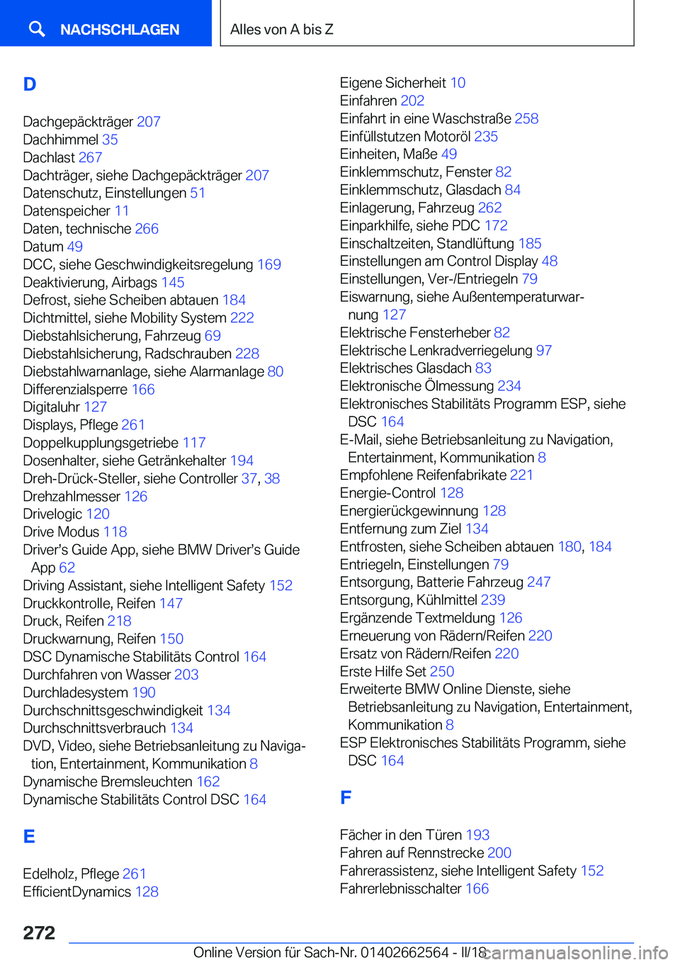 BMW M2 2018  Betriebsanleitungen (in German) �D
�D�a�c�h�g�e�p�