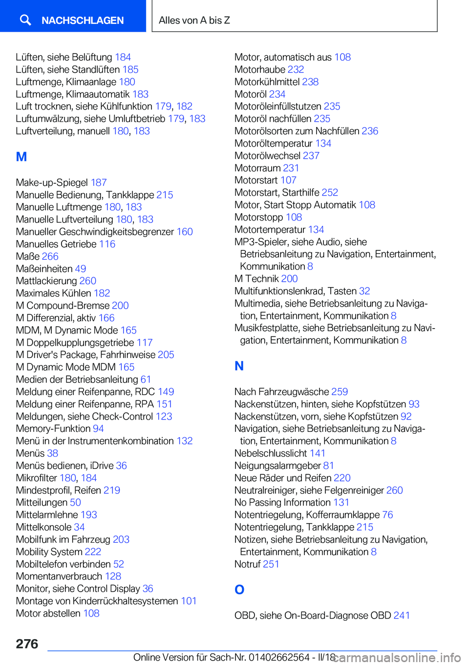 BMW M2 2018  Betriebsanleitungen (in German) �L�