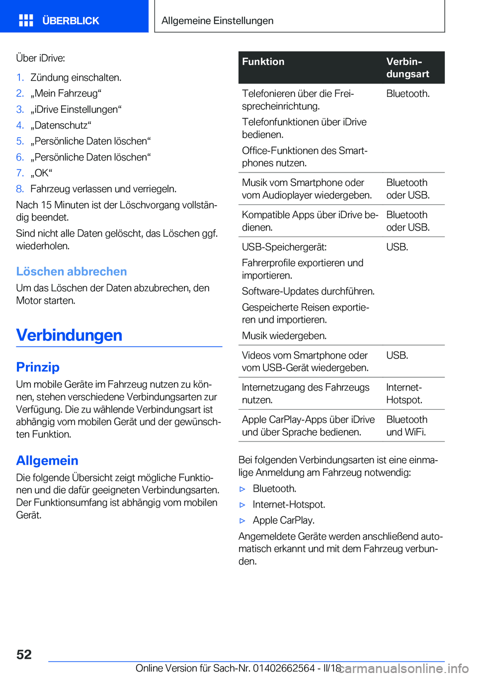 BMW M2 2018  Betriebsanleitungen (in German) �