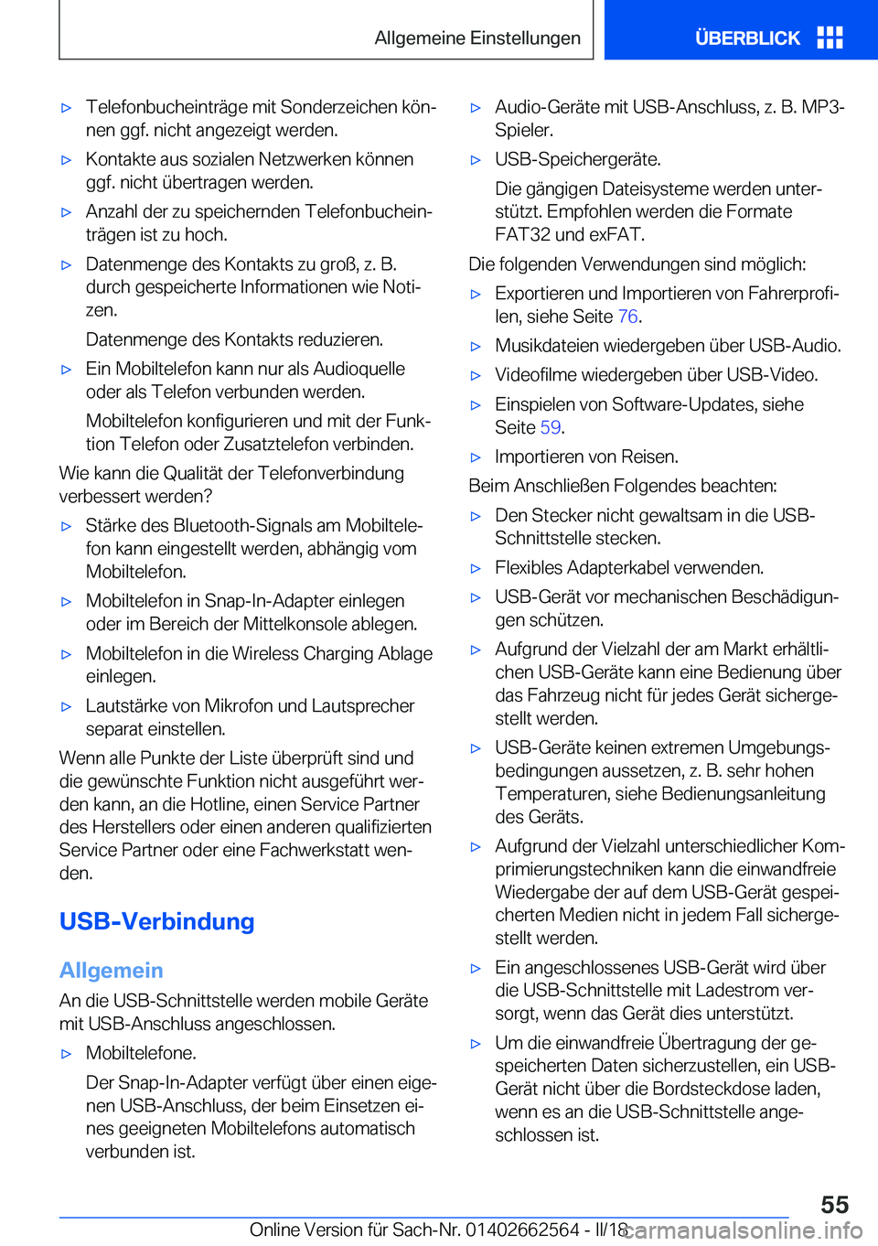 BMW M2 2018  Betriebsanleitungen (in German) 'x�T�e�l�e�f�o�n�b�u�c�h�e�i�n�t�r�