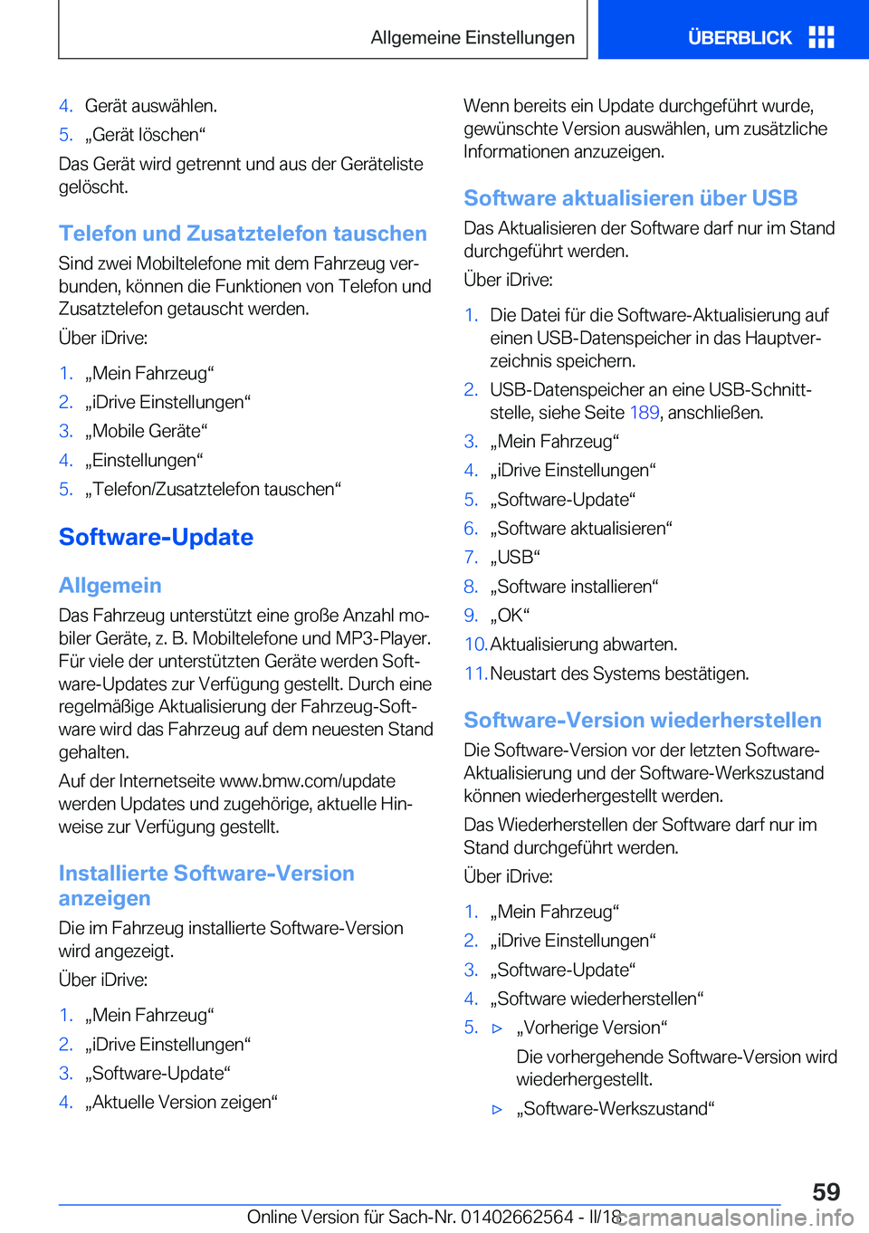 BMW M2 2018  Betriebsanleitungen (in German) �4�.�G�e�r�