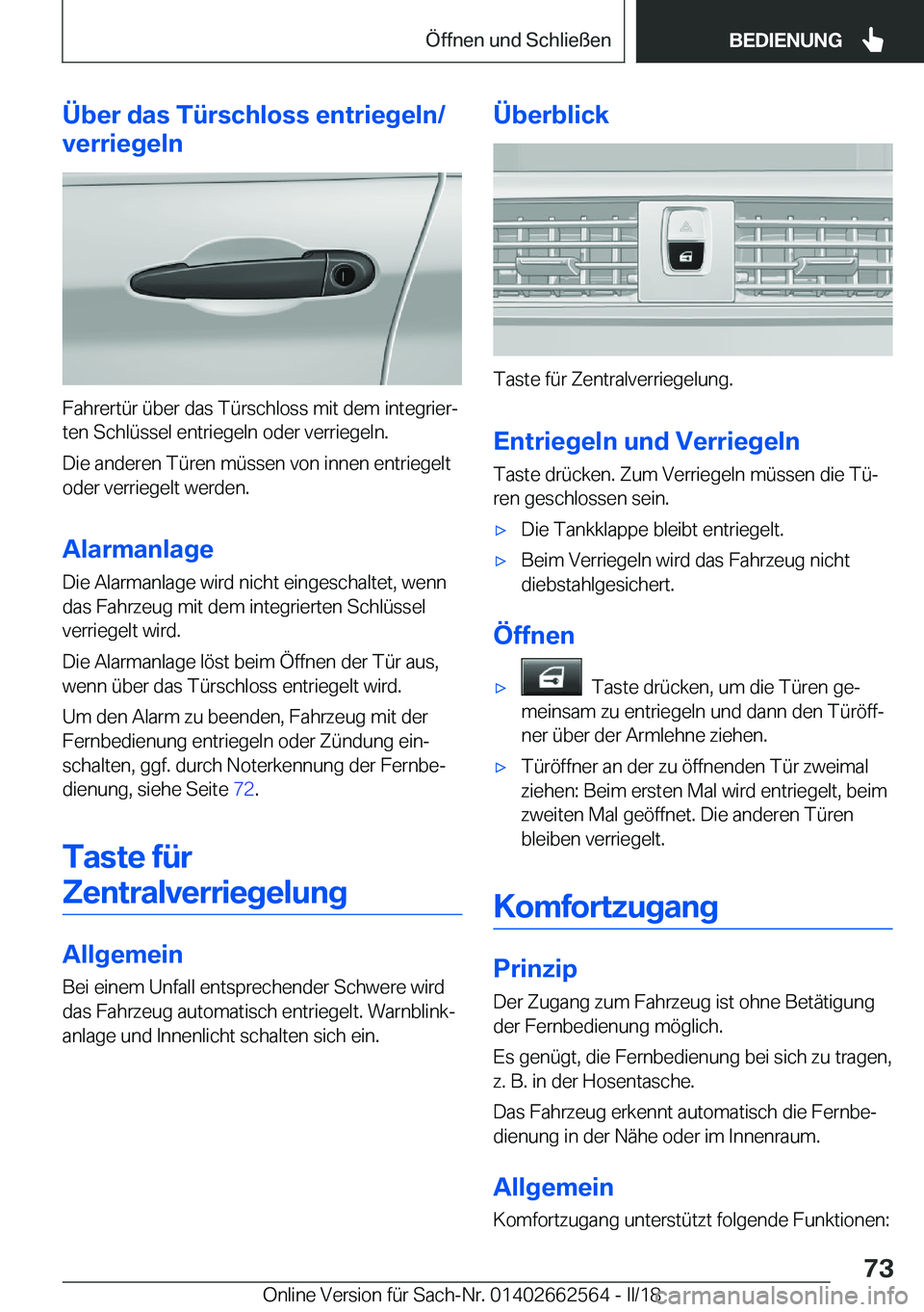 BMW M2 2018  Betriebsanleitungen (in German) �